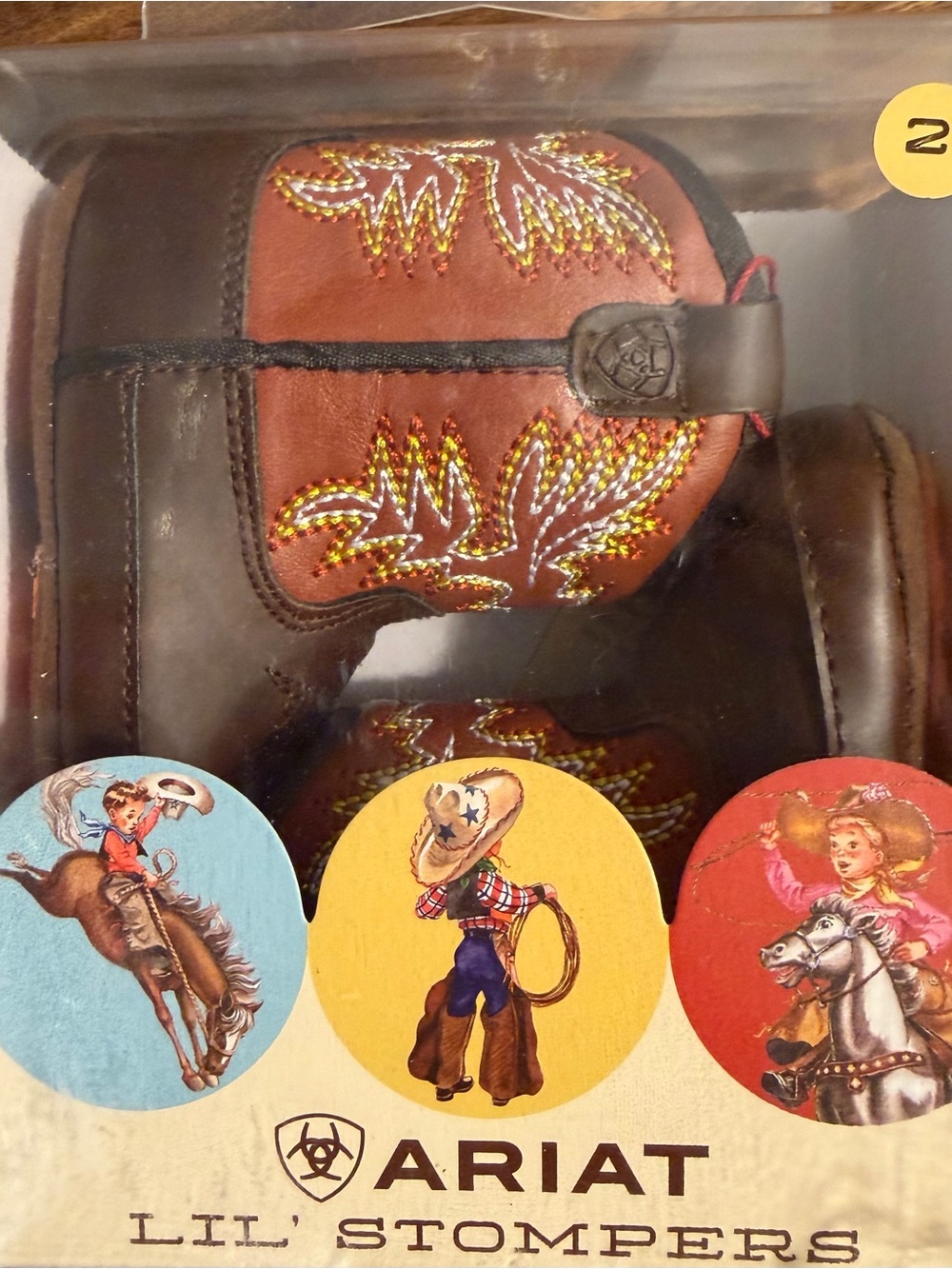 Ariat Kids Brown and Tan Western Booties